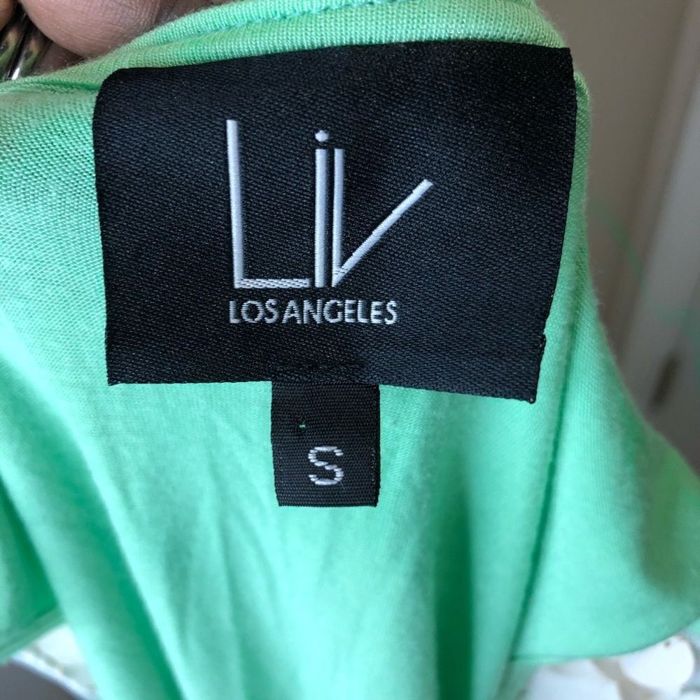 Liv Los Angeles mint green beaded tank blouse - Picture 10 of 10